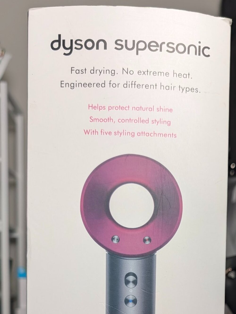 Dyson Supersonic Hair Dryer Fuchsia Grey + 5 Styling Attachments
